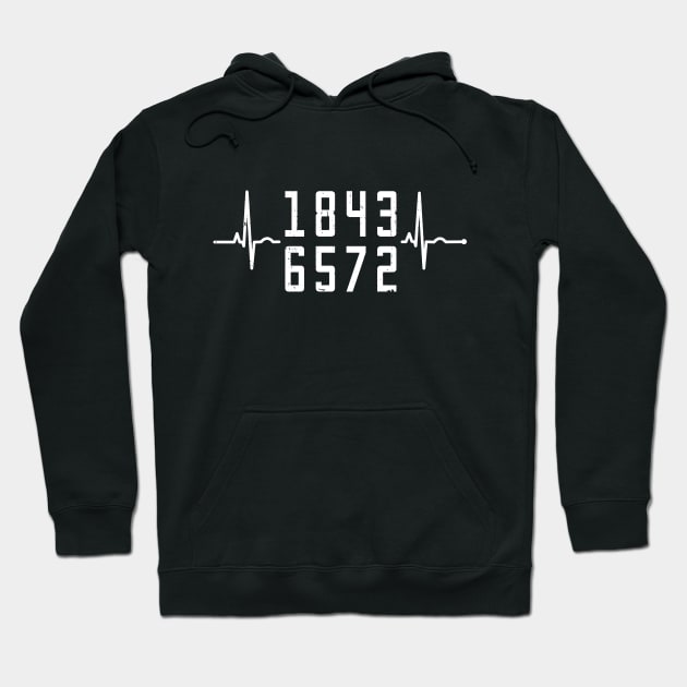 1843 V8 Car Lover Hoodie by Made by Popular Demand